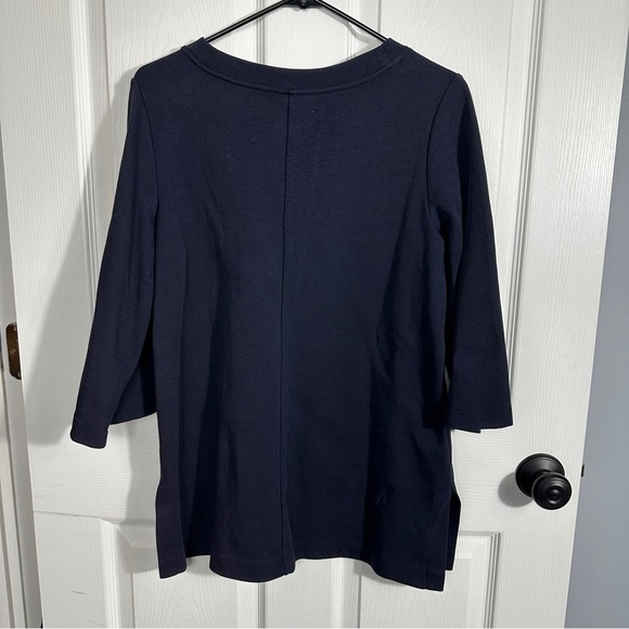 Ann Taylor size M 3/4 sleeve pullover top with paillette and bead details, - Picture 8 of 10